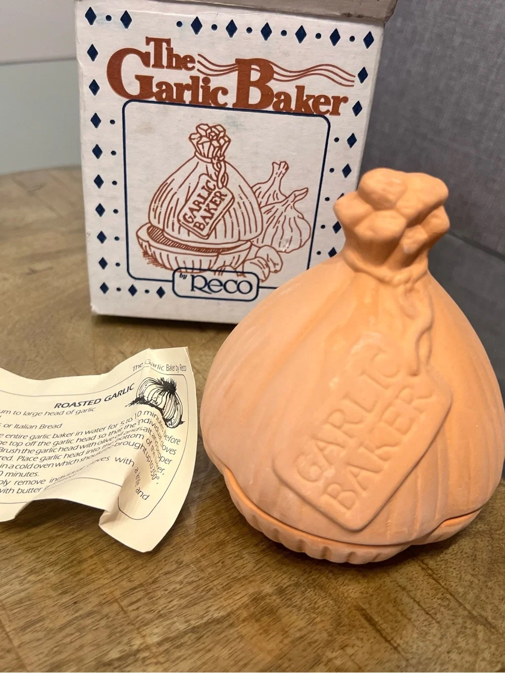 Vintage The Garlic Baker by Reco - Terracotta Garlic Baker Set